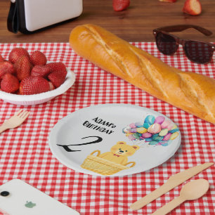 custom name birthday  paper plate