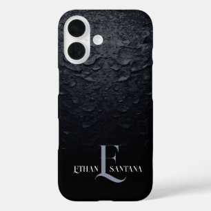 Custom Name Black Gradient iPhone 16 Case