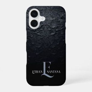 Custom Name Black Gradient iPhone 16 Case