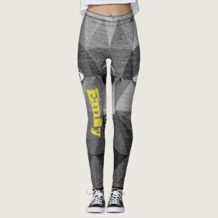Custom Name Black Leggings