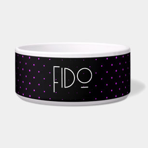 CUSTOM NAME - Black & Pink Retro Halftone Pattern