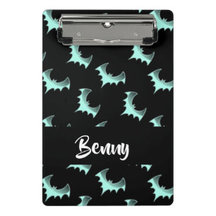 Custom name blue bats mini clipboard
