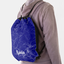 Custom name blue marble pattern