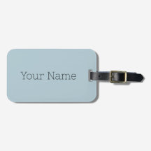 Custom Name Blue Minimal Travel Luggage Tag