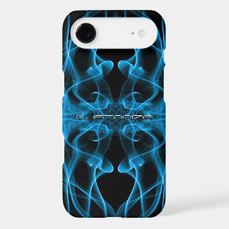 Custom Name Blue Smoke Symmetrical Black