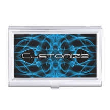 Custom Name Blue Smoke Symmetrical Black