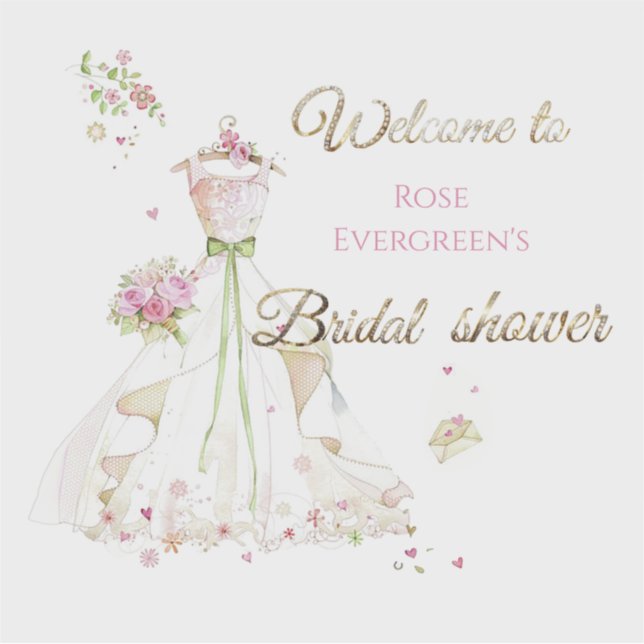 Custom Name Blushing Bride in Bloom Bride to Be (Front)
