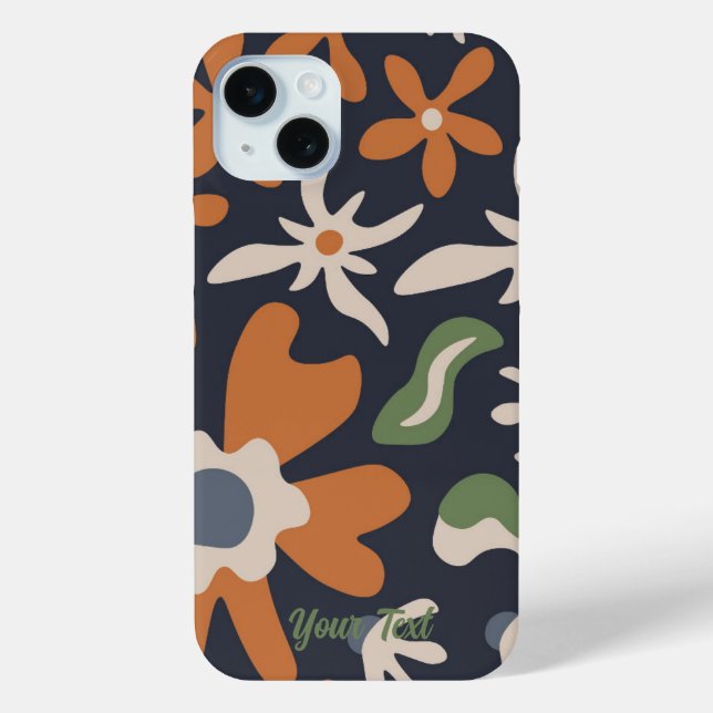 Custom Name Boho Floral Case-Mate iPhone Case (Back)