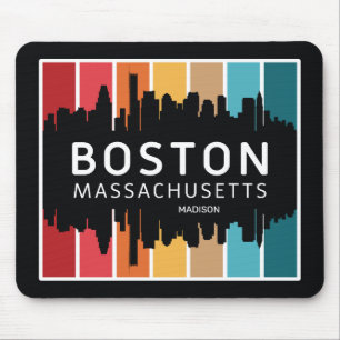 Custom Name Boston Massachusetts Mouse Mat