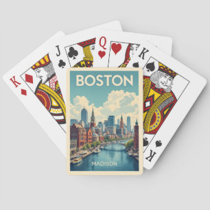 Custom Name Boston Massachusetts Playing Cards