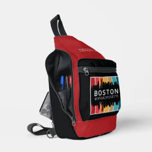 Custom Name Boston Massachusetts Sling Bag