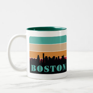 Custom Name Boston Massachusetts Two-Tone Coffee Mug