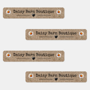 Custom Name Boutique Clothing Labels Daisy Kraft