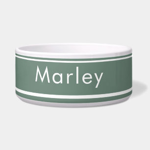 Custom Name Bowl for Dogs - Sage Green