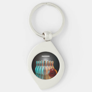 Custom Name Bowling Strike Key Ring