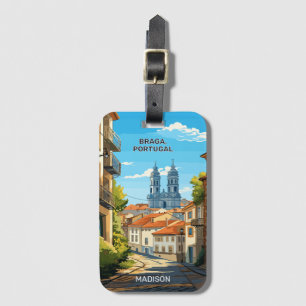 Custom Name Braga Portugal Luggage Tag