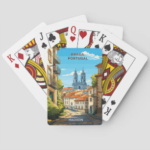 Custom Name Braga Portugal Playing Cards