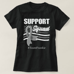 Custom Name Brain Cancer Awareness Support Squad T-Shirt