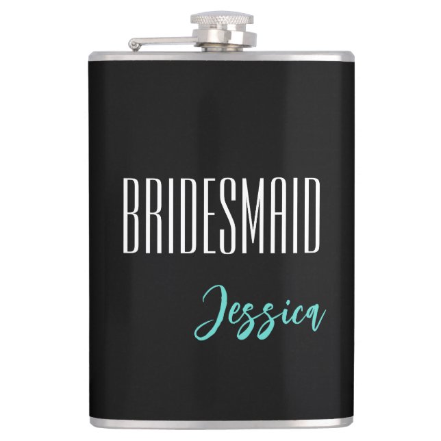 Custom Name Bridesmaid Flask (Front)