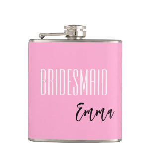 Custom Name Bridesmaid Flask
