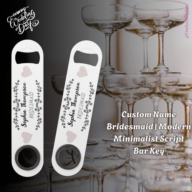 Custom Name Bridesmaid | Modern Minimalist Script  (Creator Uploaded)