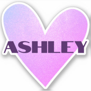 Custom Name Bright Lila Heart Shape Trendy Stylish
