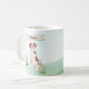 Custom Name Brittany Pet Dog Coffee Mug