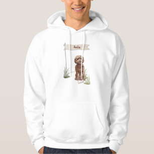 Custom Name Brown Cockapoo Pet Dog Hoodie