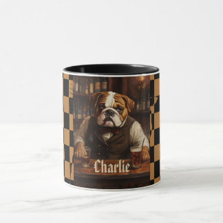 Custom Name Bulldog Bartender  Mug