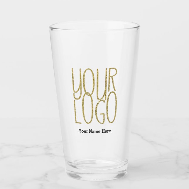 Custom Name Business Template Promotional Logo Glass (Front)