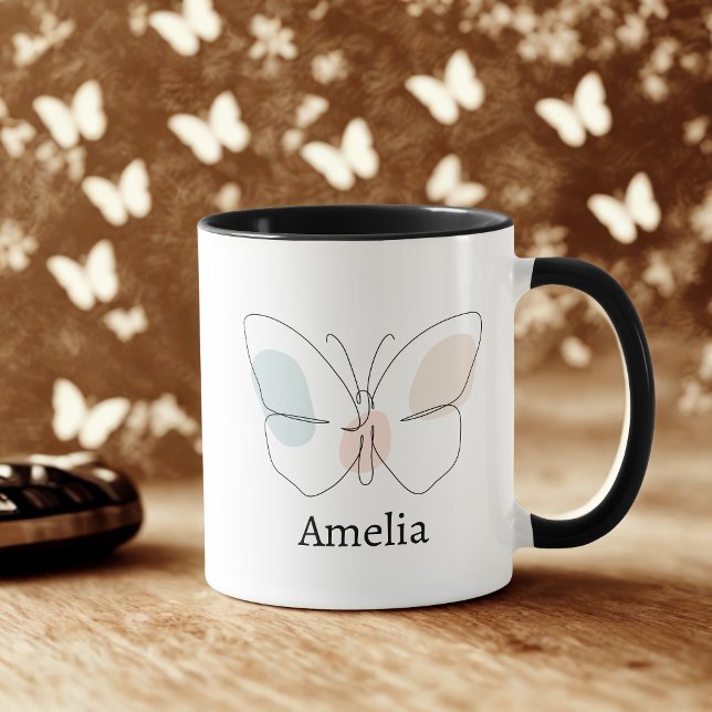Custom Name Butterfly Mug (Creator Uploaded)