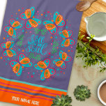 Custom Name Butterfly Well With Soul Quote  Tea Towel<br><div class="desc">Pretty Butterfly Colourful Well With My Soul Quote Personalised Towels. These colourful butterfly towels are perfect to add some life to your kitchen. Pair it with a bottle of wine and it makes a great gift for friends, family, coworkers, neighbours, grandma, mum, etc. For more gift ideas, be sure to...</div>