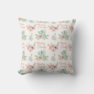 Custom Name Cacti Floral Cushion