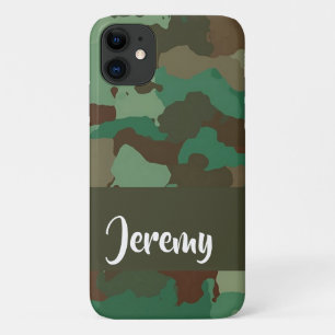 Custom  name camouflage pattern iPhone 11 case
