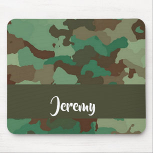Custom name camouflage pattern mouse mat
