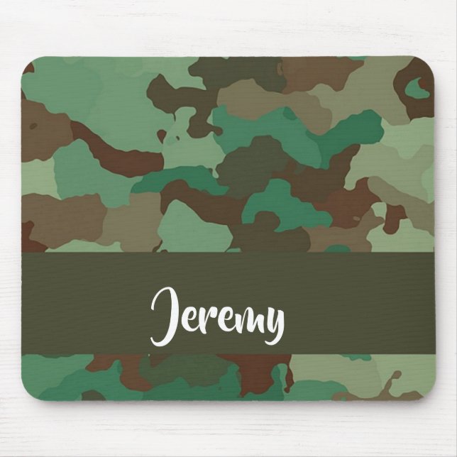 Custom  name camouflage pattern mouse mat (Front)