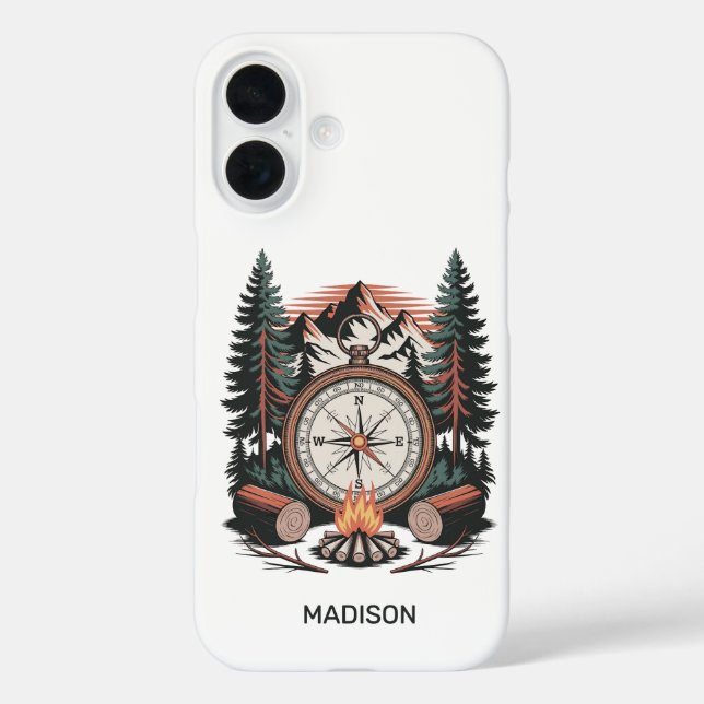 Custom Name Camping Case-Mate iPhone Case (Back)