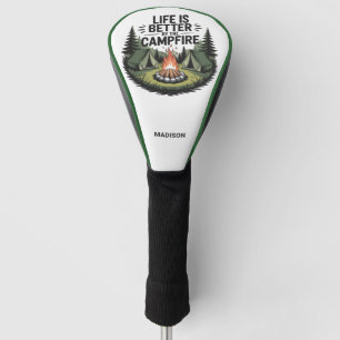 Custom Name Camping Golf Head Cover