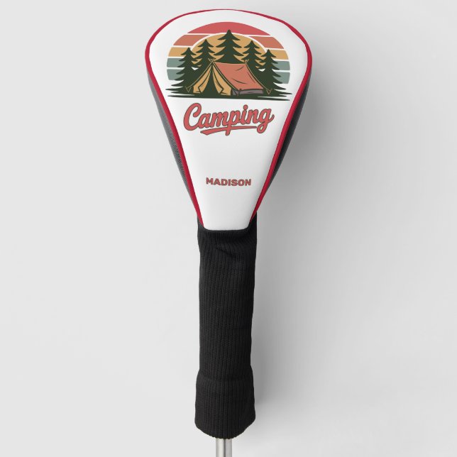 Custom Name Camping Golf Head Cover (Front)