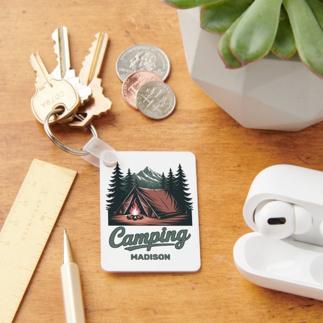 Custom Name Camping Key Ring (Desk)