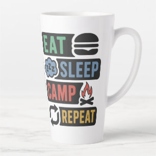 Custom Name Camping Latte Mug