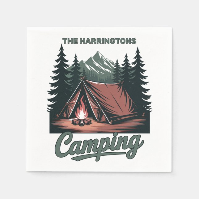 Custom Name Camping Napkin (Front)