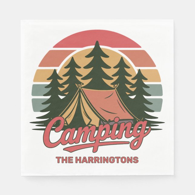 Custom Name Camping Napkin (Front)