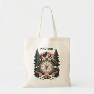 Custom Name Camping Tote Bag