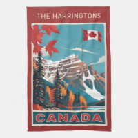 Custom Name Canada Travel Poster