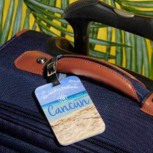Custom Name Cancun Luggage Tag