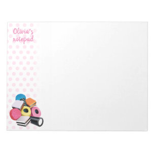 Custom name candy notepad