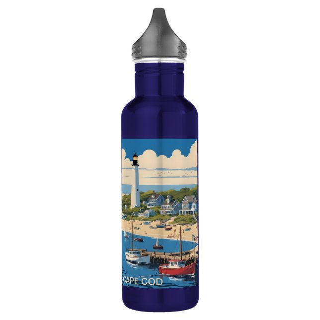 Custom Name Cape Cod Massachusetts 710 Ml Water Bottle (Left)