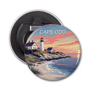 Custom Name Cape Cod Massachusetts Bottle Opener