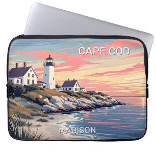 Custom Name Cape Cod Massachusetts Laptop Sleeve